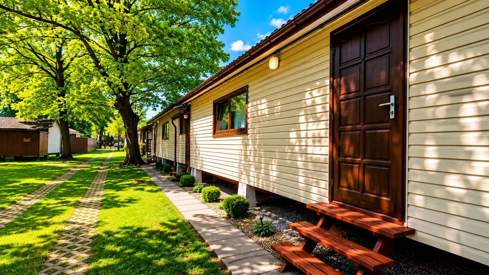 Domki na terenie Camping Clepardia