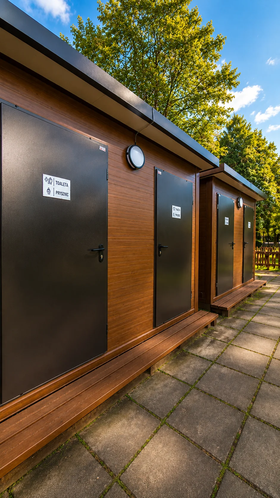 Zaplecze sanitarne na Camping Clepardia